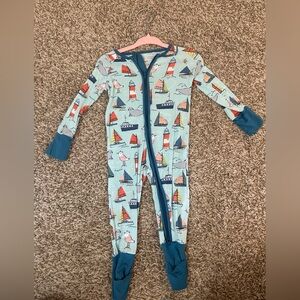 Little Sleepies Nautical Adventure One Piece - Blue and Orange
